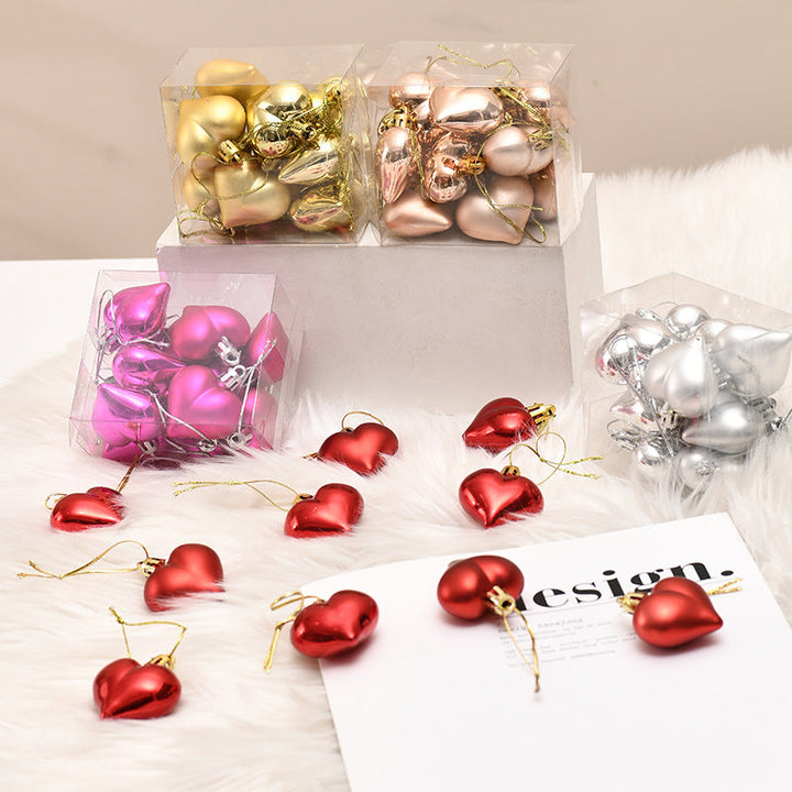 Heart Christmas Tree Ornament for Reflective Holiday Decor
