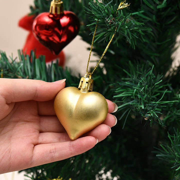 Heart Christmas Tree Ornament for Reflective Holiday Decor