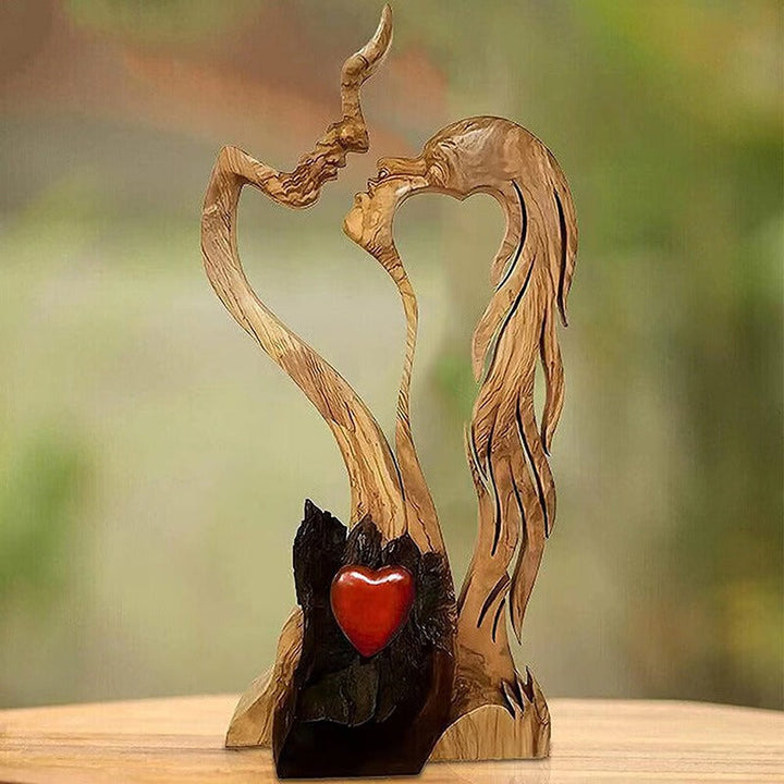 Wooden Love Sculpture – Romantic Valentine's Home Decor