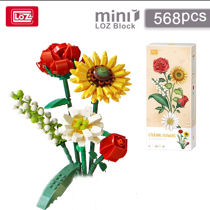 DIY Building Block Flower Bouquet for Lasting Decor