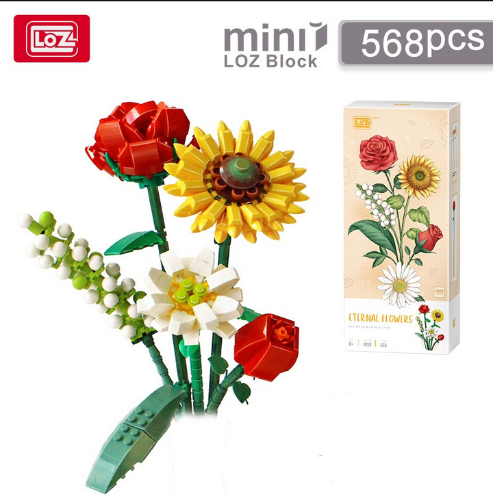 DIY Building Block Flower Bouquet for Lasting Decor