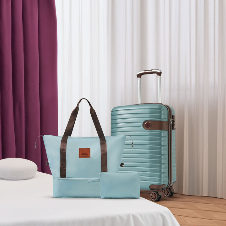 Carry-On Hardshell Luggage Set with Expandable Weekender