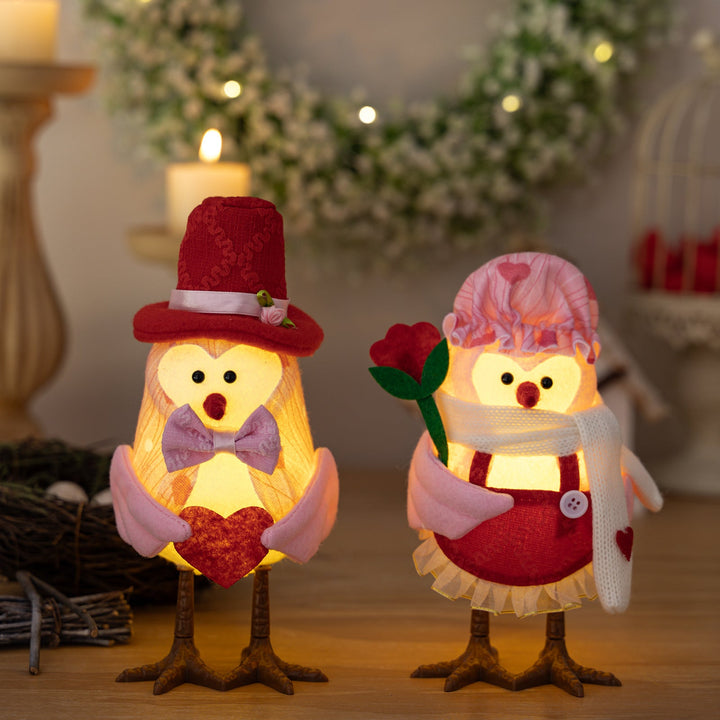 Bird Desktop Ornament — Warm Christmas Tabletop Glow