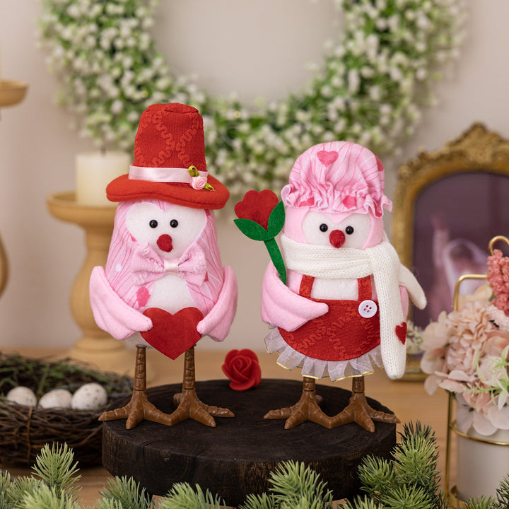 Bird Desktop Ornament — Warm Christmas Tabletop Glow
