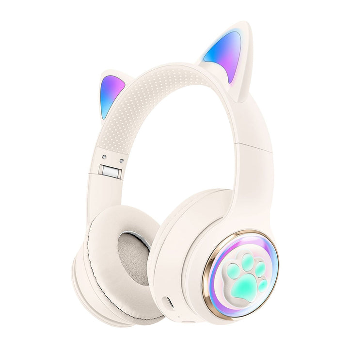 Cat Ear Wireless Headphones with Glowing LED Lights
