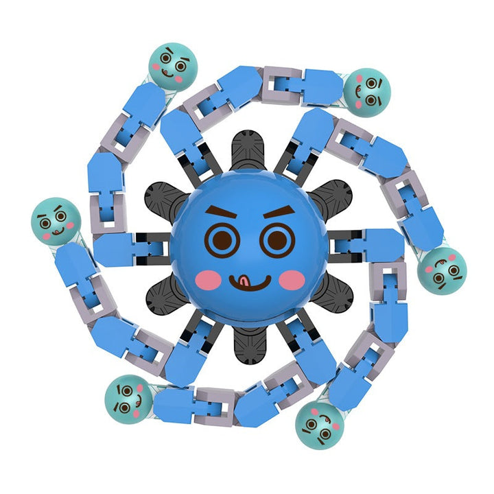 Transformable Fidget Toy: Face-Changing Gyro Robot