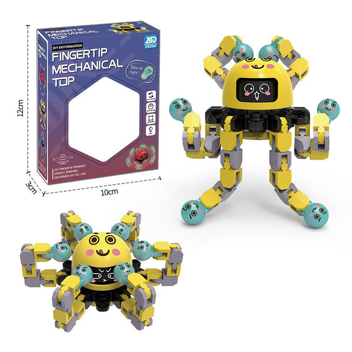 Transformable Fidget Toy: Face-Changing Gyro Robot