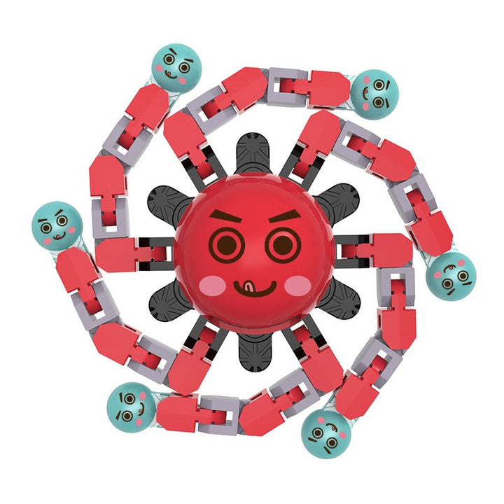 Transformable Fidget Toy: Face-Changing Gyro Robot