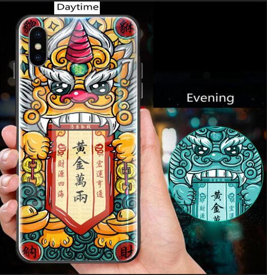 Glow in the Dark Phone Case with Lion Guardian Design