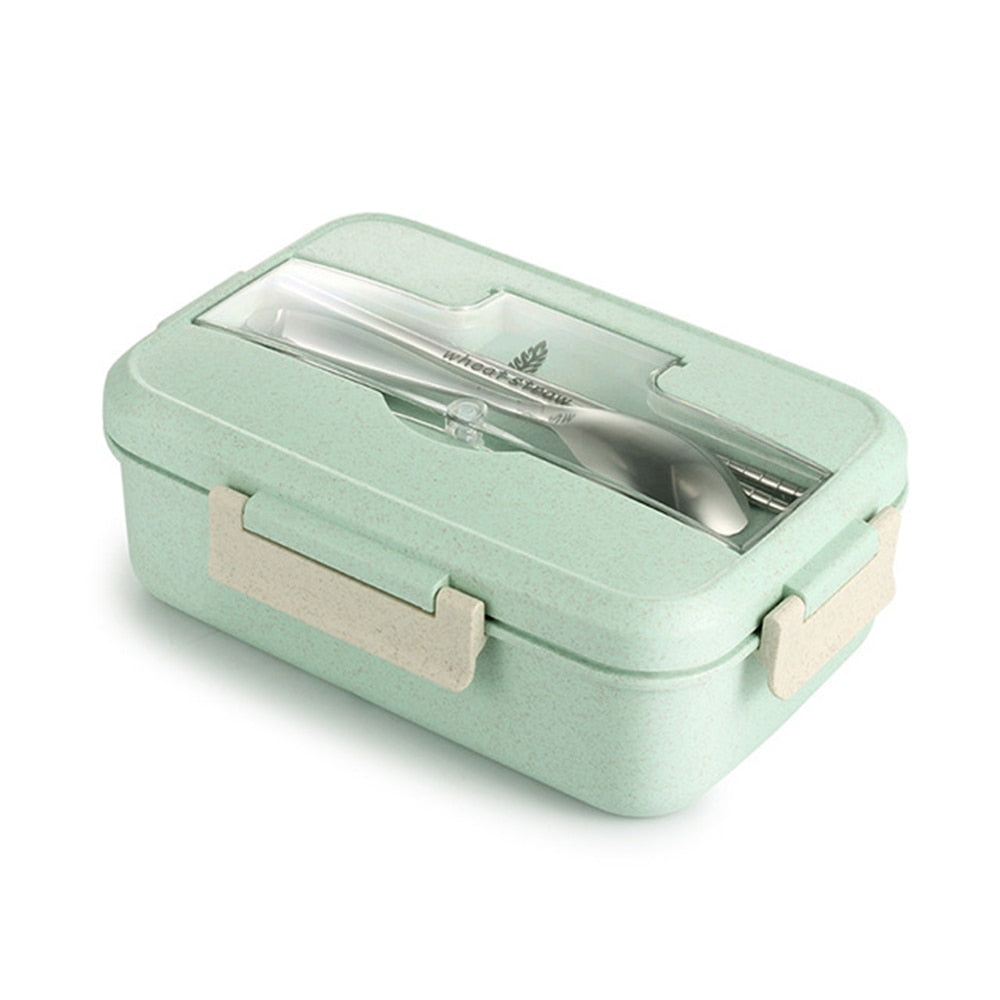 Bento Lunch Box With Leak-Resistant Meal Compartments