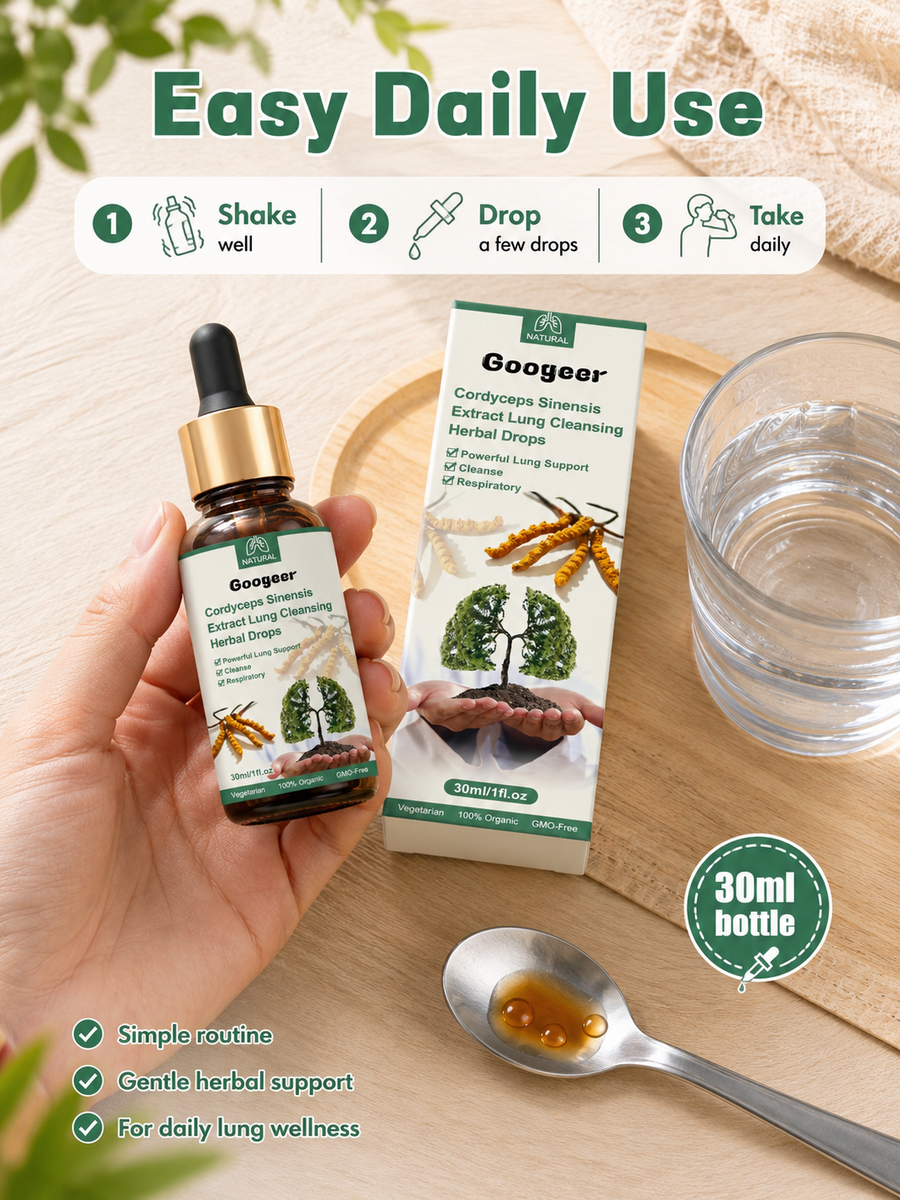 Lung Cleansing Drops — Organic Cordyceps for Respiratory