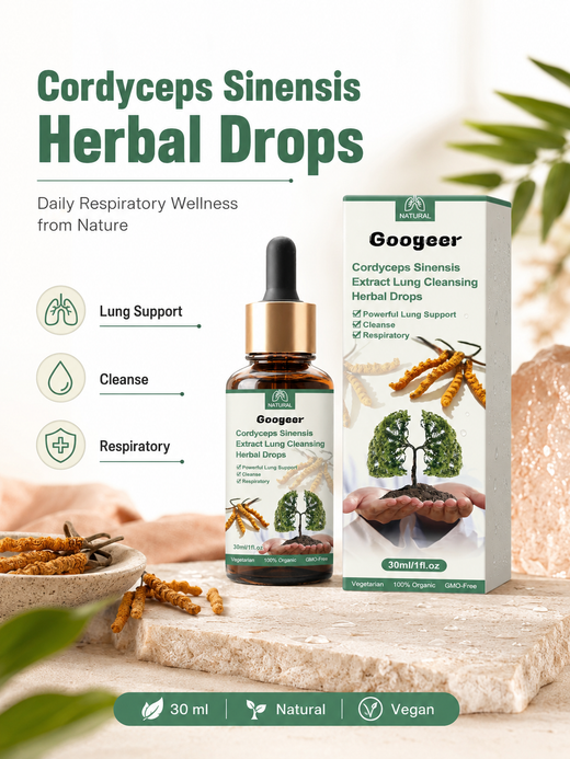 Lung Cleansing Drops — Organic Cordyceps for Respiratory