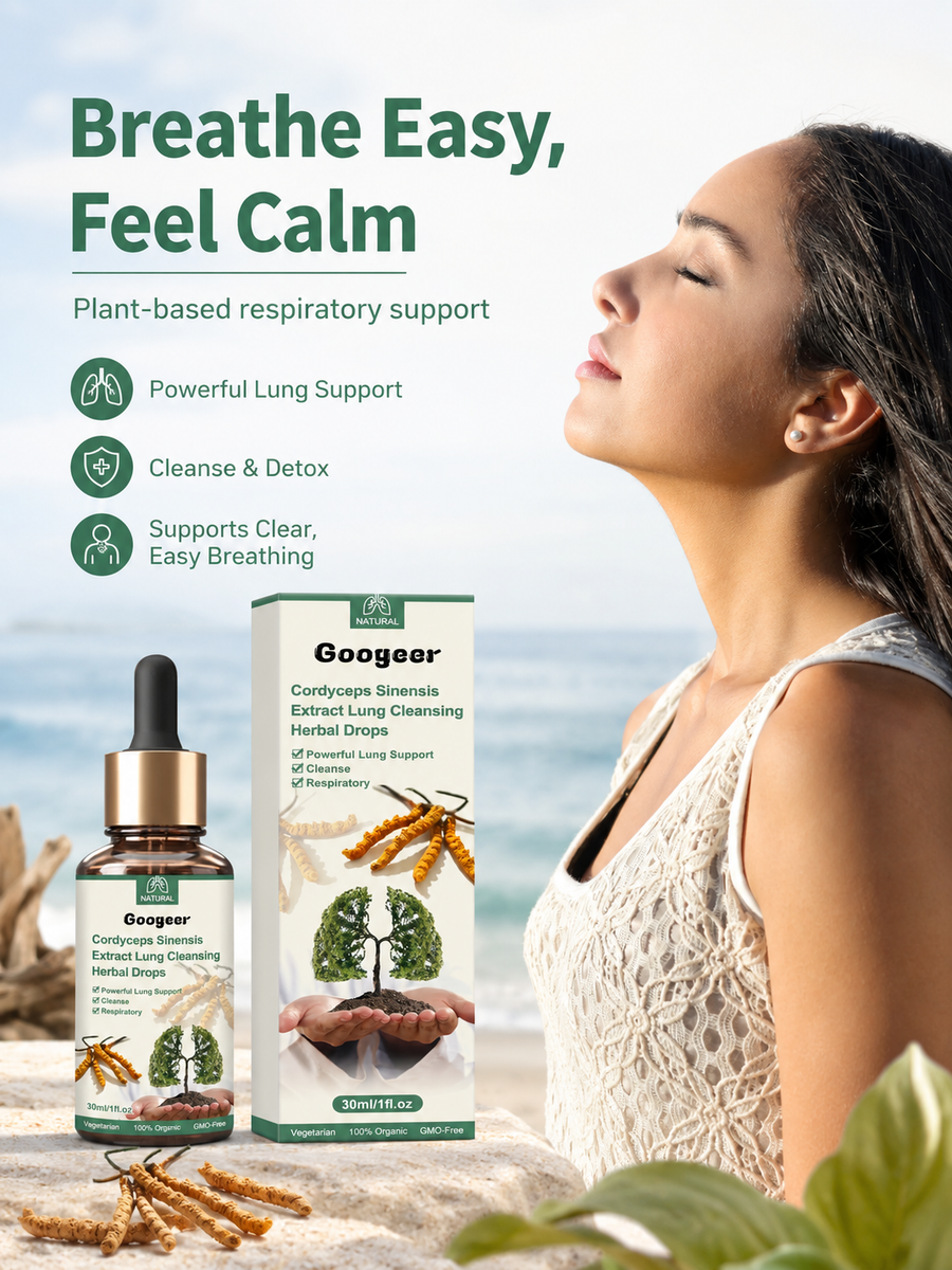 Lung Cleansing Drops — Organic Cordyceps for Respiratory