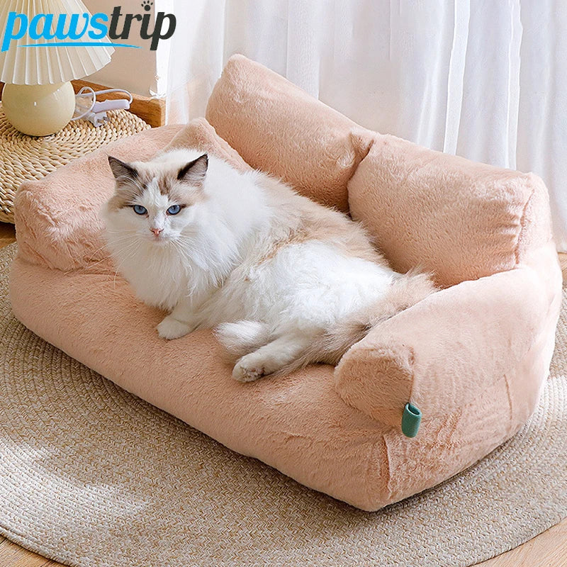 Luxury Cat Bed Sofa for Warm, Cozy Indoor Lounging