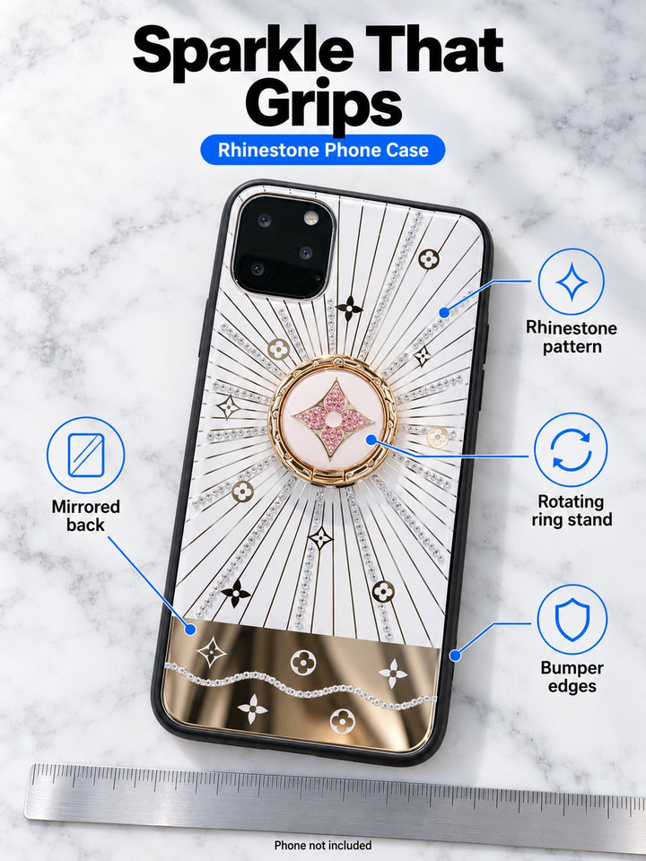 Luxury Rhinestone iPhone 11 Case With Rotating Stand