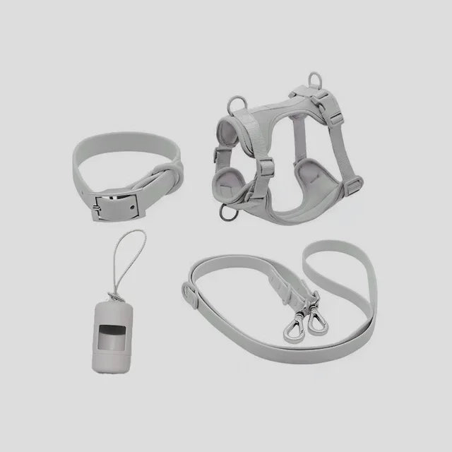 Waterproof Dog Walking Set with Padded Harness & Leash