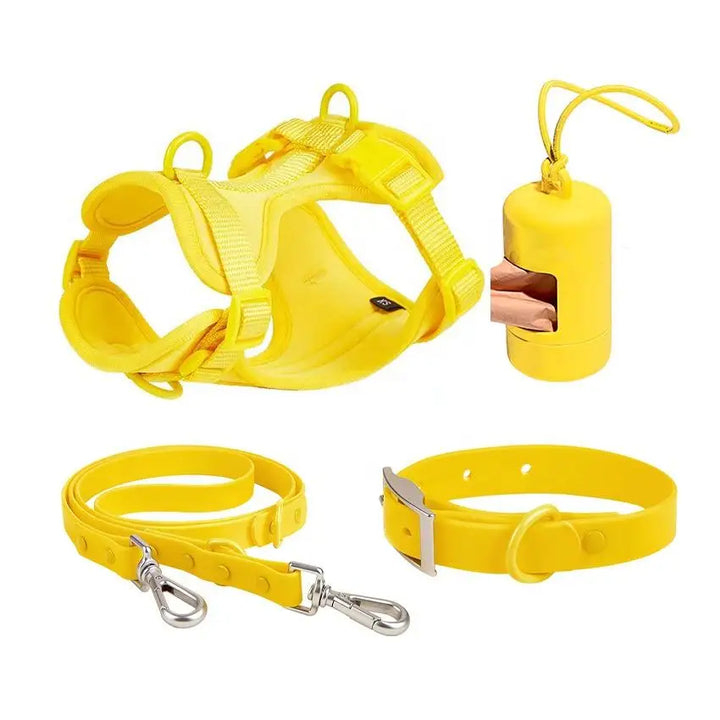 Waterproof Dog Walking Set with Padded Harness & Leash