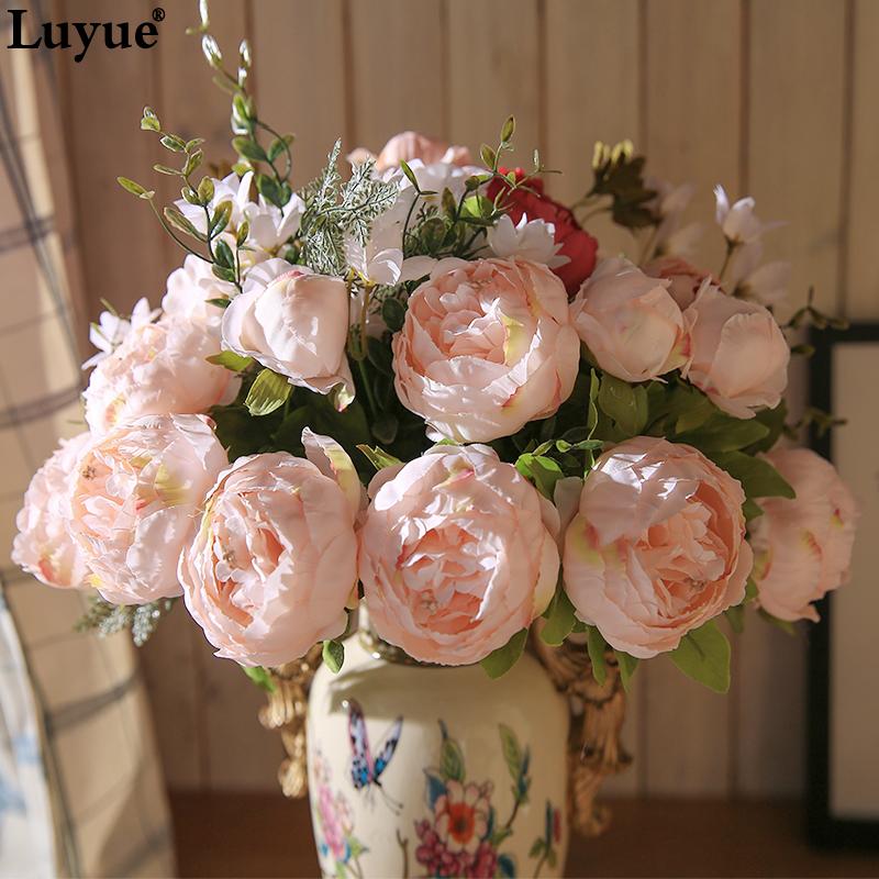 Artificial Peony Bouquet for Wedding and Home Decor
