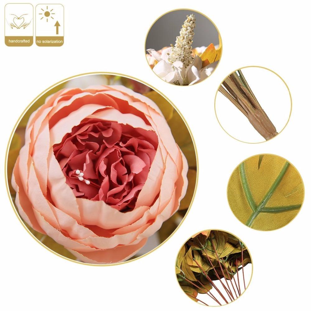 Artificial Peony Bouquet for Wedding and Home Decor