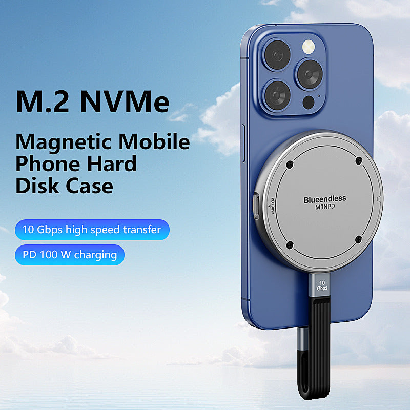 Magnetic M.2 NVMe SSD Enclosure for iPhone ProRES