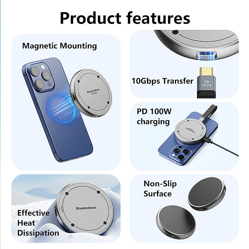 Magnetic M.2 NVMe SSD Enclosure for iPhone ProRES