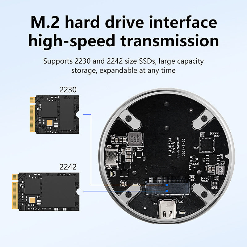 Magnetic M.2 NVMe SSD Enclosure for iPhone ProRES