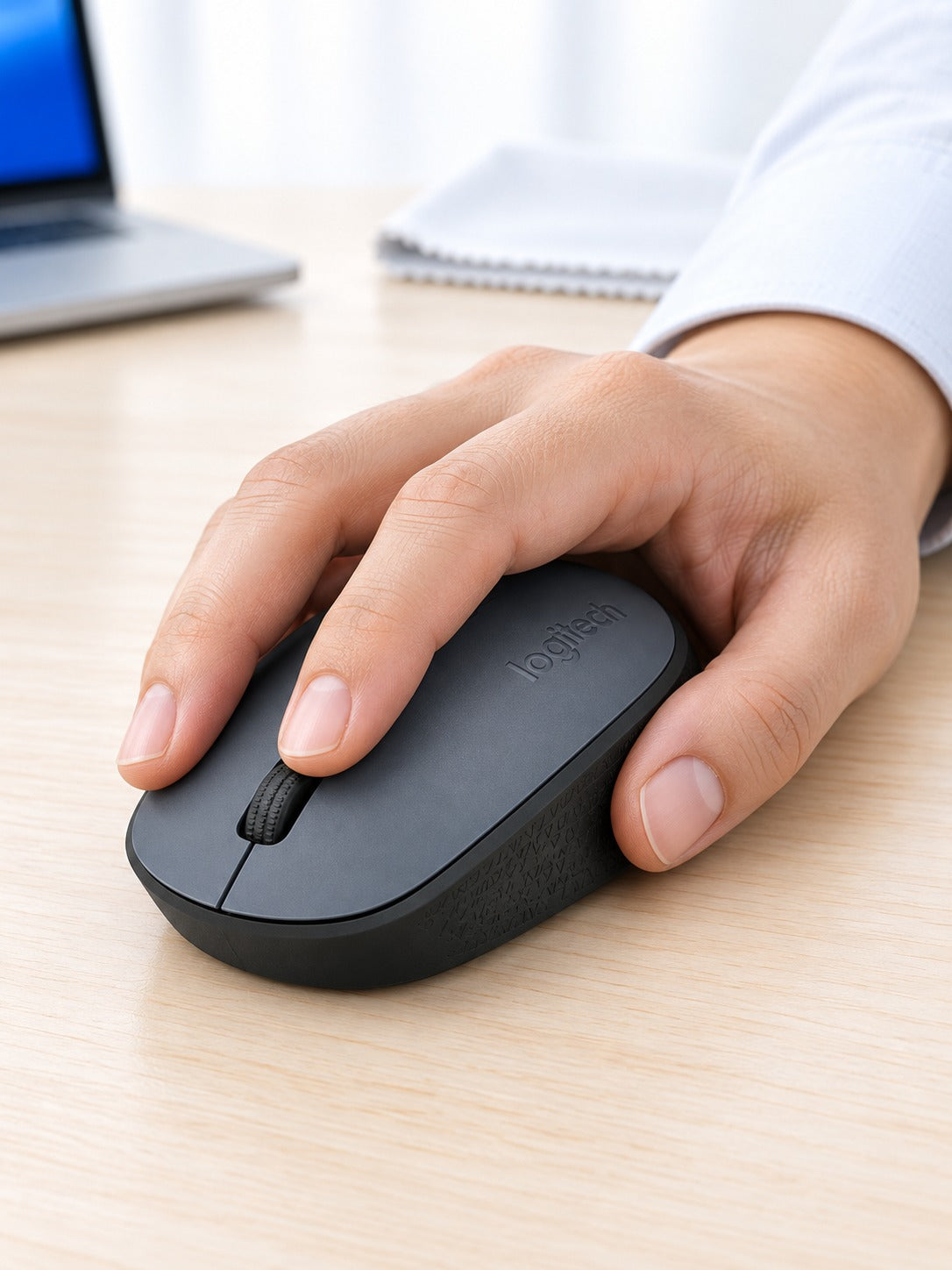 Compact Wireless Office Mouse for Laptop and Desk Work