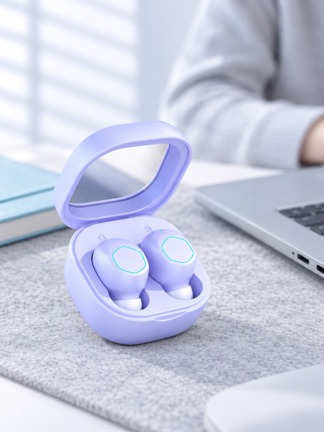 Wireless Earbuds with Mirror Case and Bluetooth 5.3