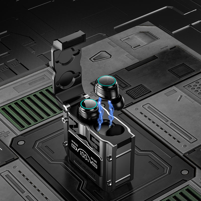 Gaming Wireless Earbuds with LCD Battery Display Case