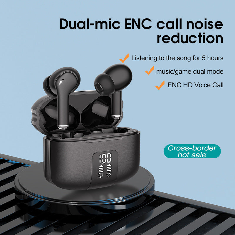 Wireless Earbuds with Dual-Mic Call Noise Reduction