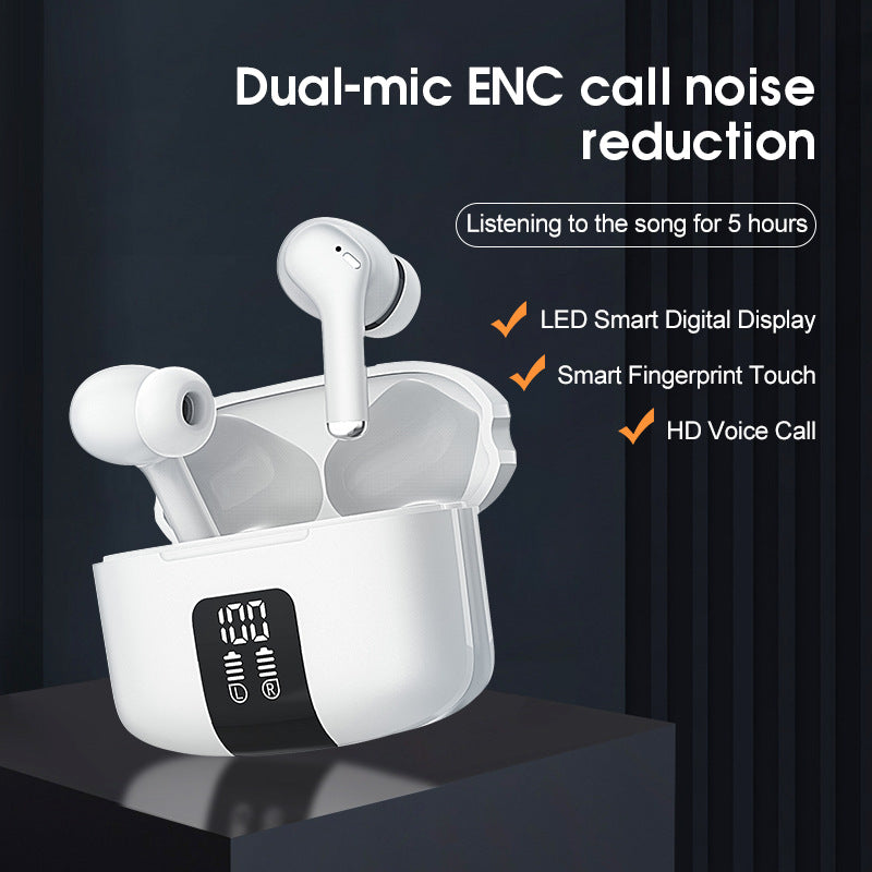 Wireless Earbuds with Dual-Mic Call Noise Reduction