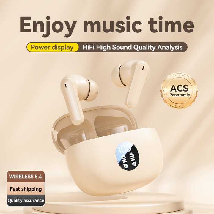 Wireless Earbuds with LED Battery Display and BT 5.4