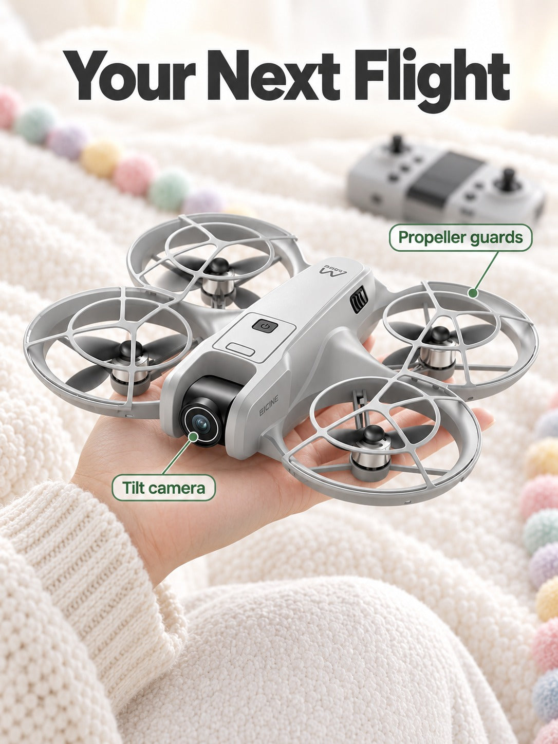 4-Axis Drone with 180° Camera and Optical Flow Hover