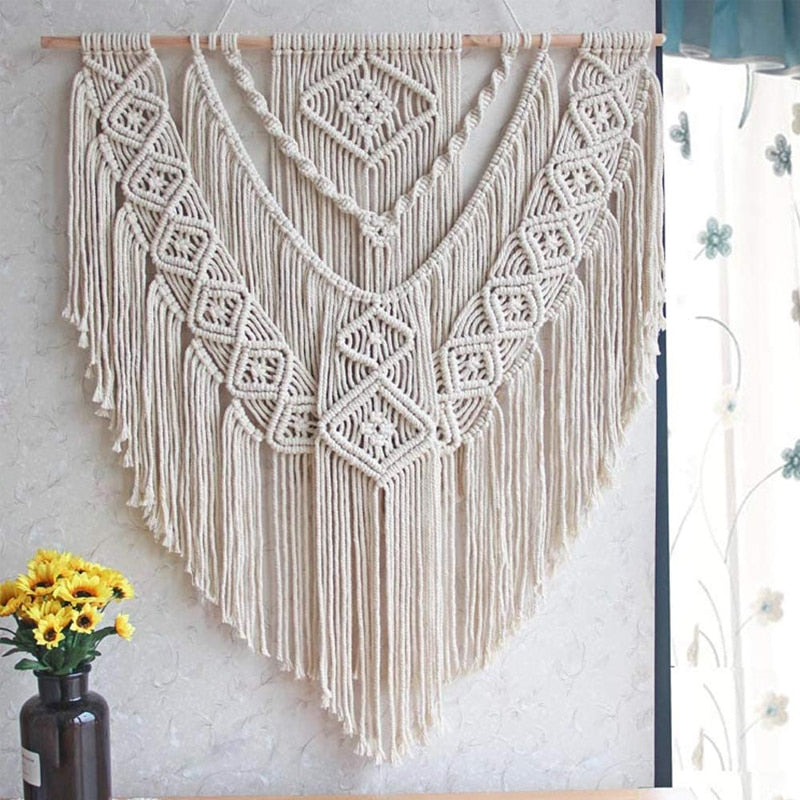 Macrame Wall Hanging Decor for Cozy Boho Home Texture