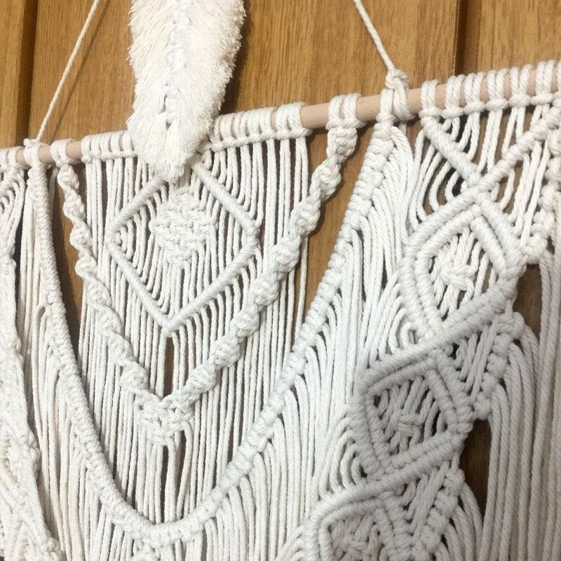 Macrame Wall Hanging Decor for Cozy Boho Home Texture