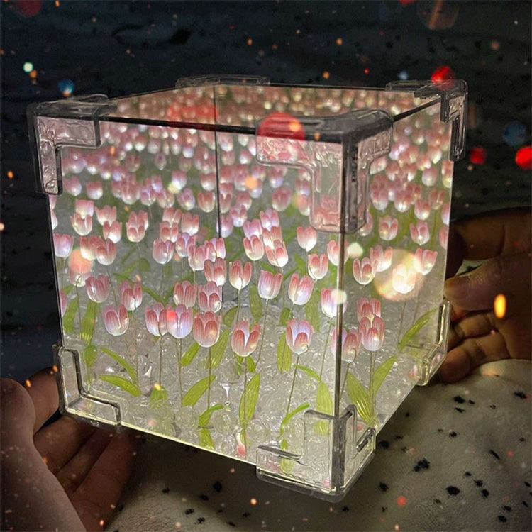 3D Tulip Night Light for Romantic Bedroom Ambience