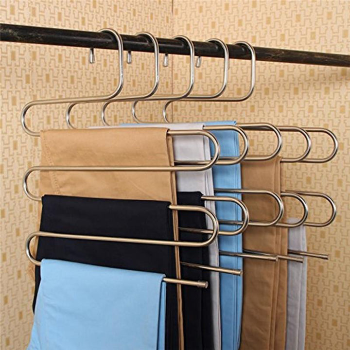 Stainless Steel Trouser Hanger 5 Tier Closet Organizer