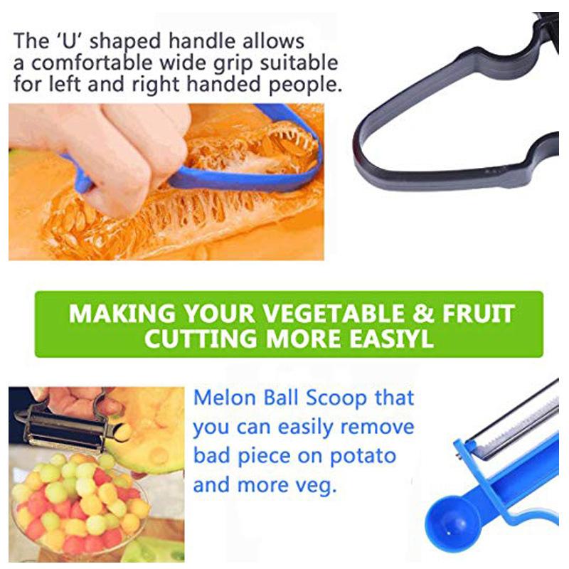 Three-Piece Vegetable Peeler Set with Julienne Blade