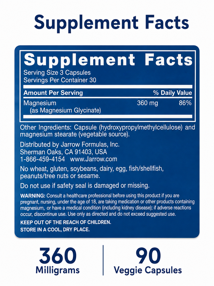 Magnesium Glycinate Capsules – Gentle Relaxation & Sleep Support