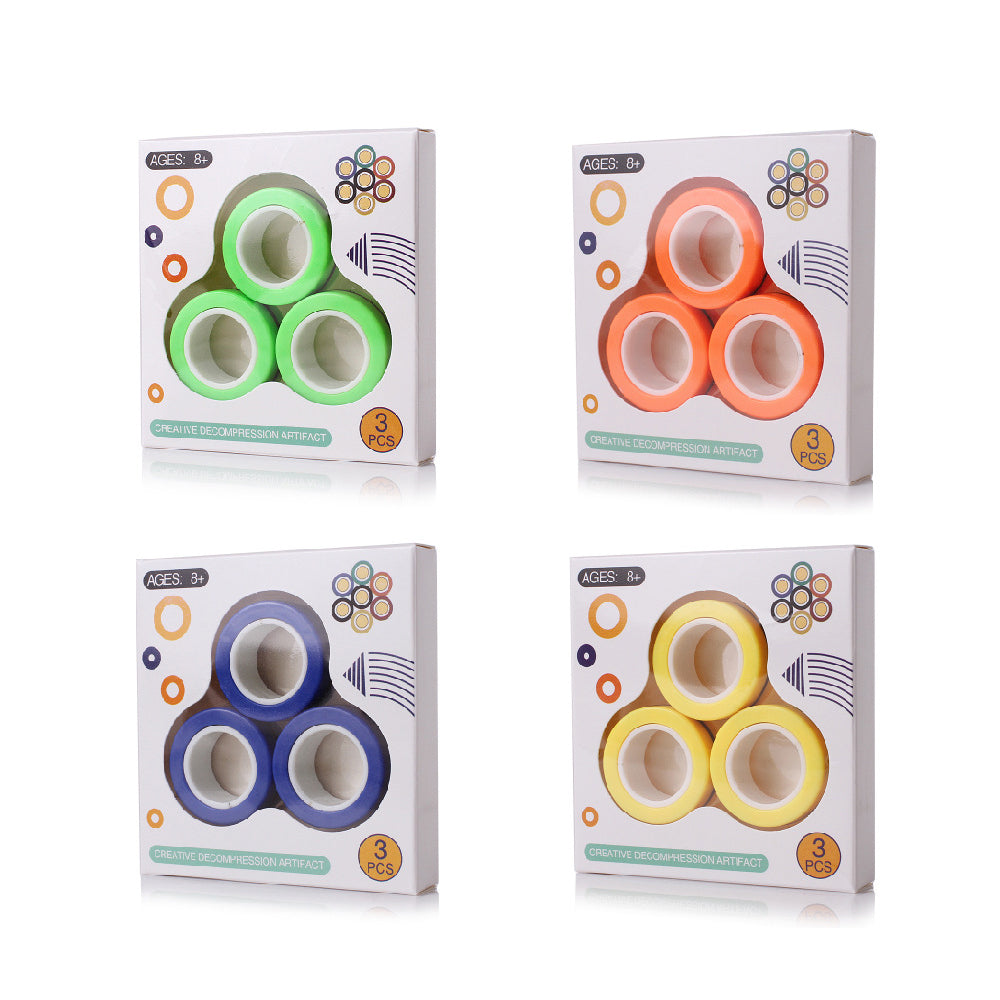 Magnetic Fidget Spinner Ring for Portable Stress Relief Toy