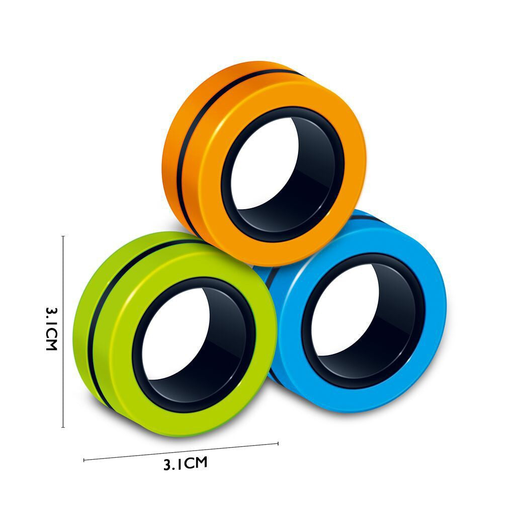 Magnetic Fidget Spinner Ring for Portable Stress Relief Toy