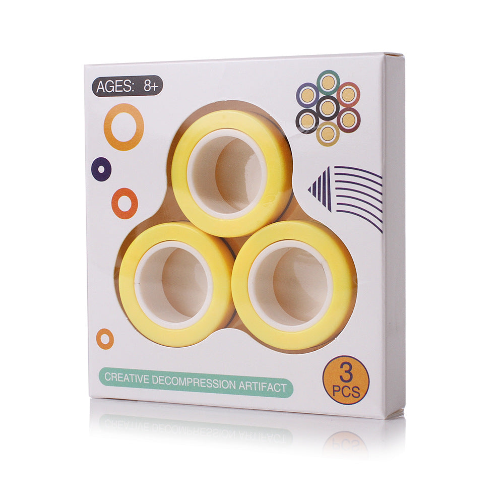 Magnetic Fidget Spinner Ring for Portable Stress Relief Toy