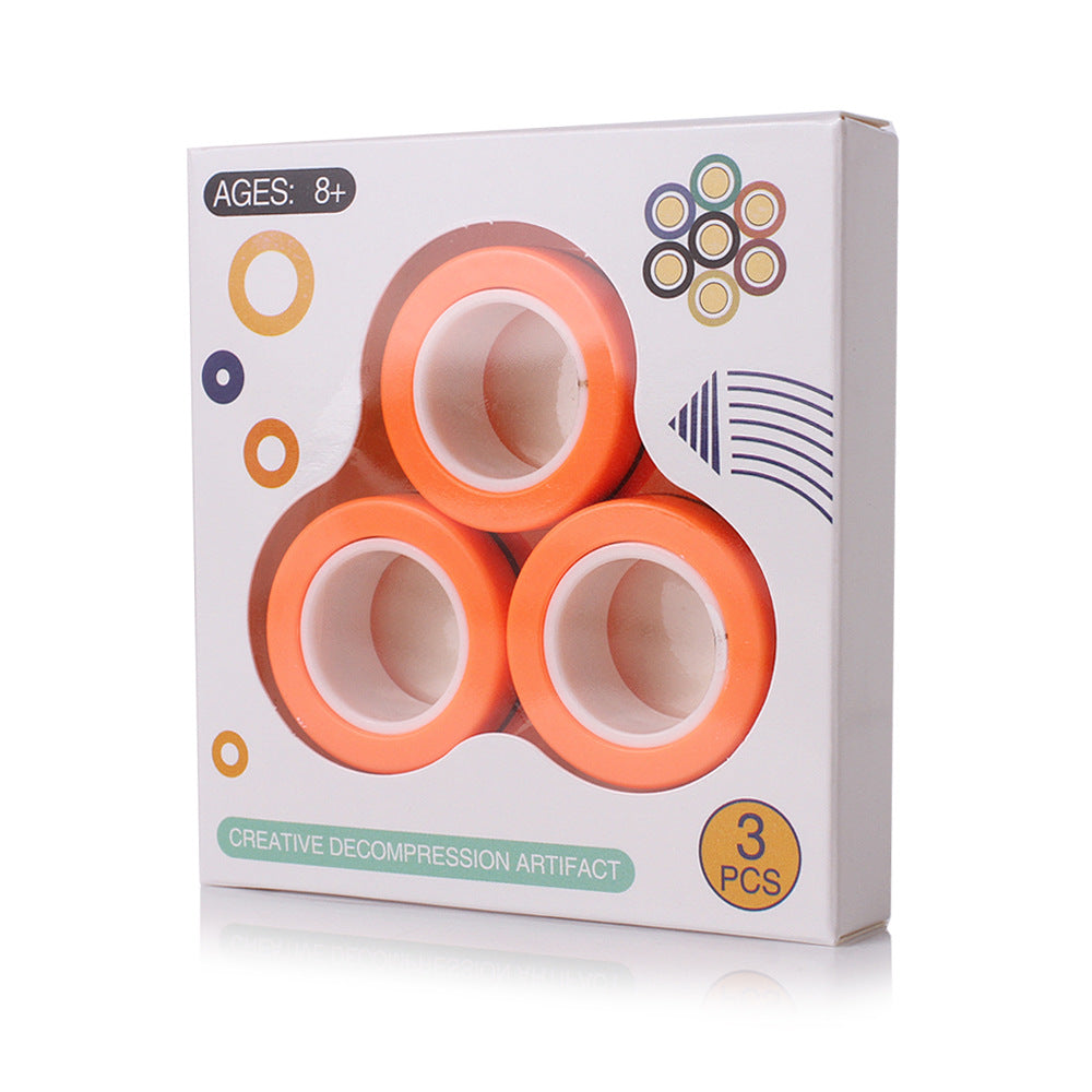 Magnetic Fidget Spinner Ring for Portable Stress Relief Toy