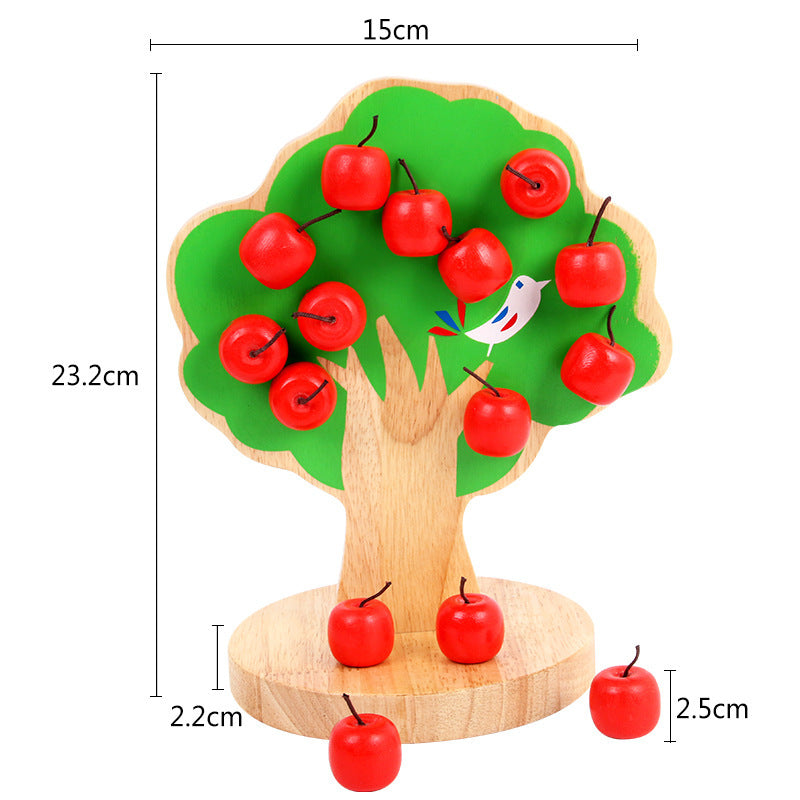 Magnetic Apple Picking Wooden Toy for Fine Motor Play