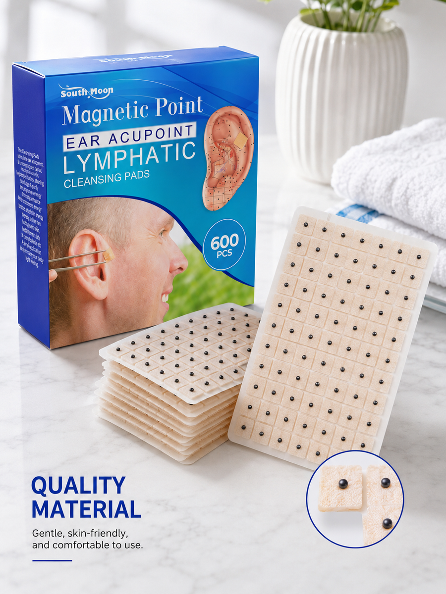 Ear Acupressure Lymphatic Patches – 600 Magnetic Pads