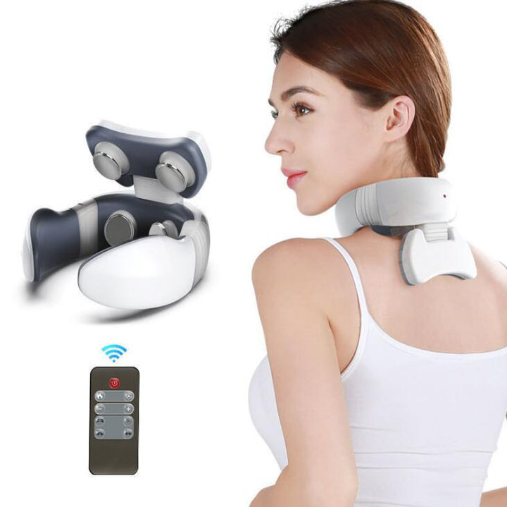 Magnetic Pulse Neck Massager with Remote for Neck Pain