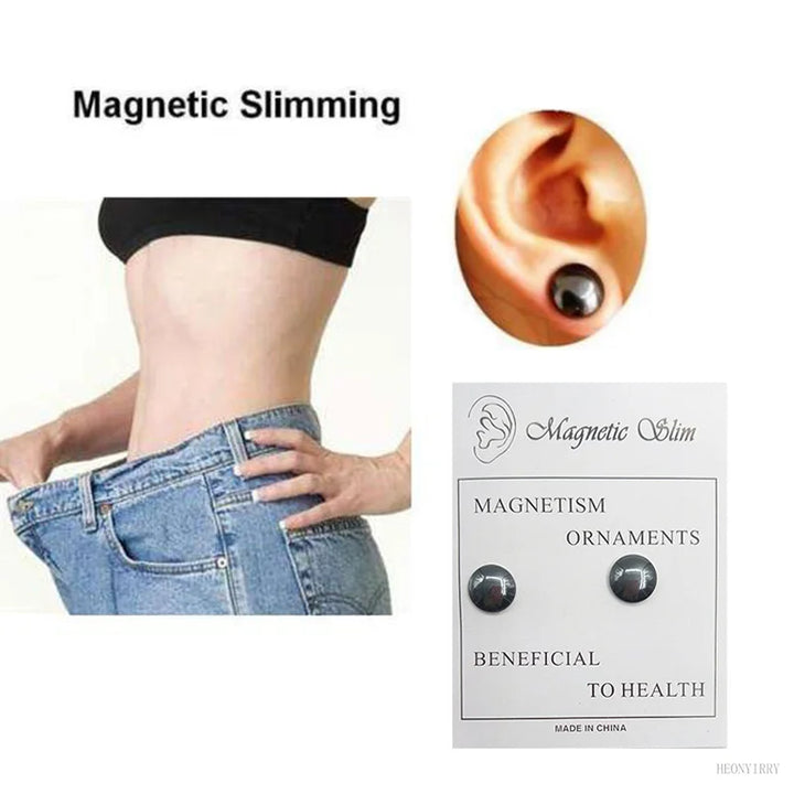 Magnetic Hematite-Style Stud Earrings for Everyday Wear