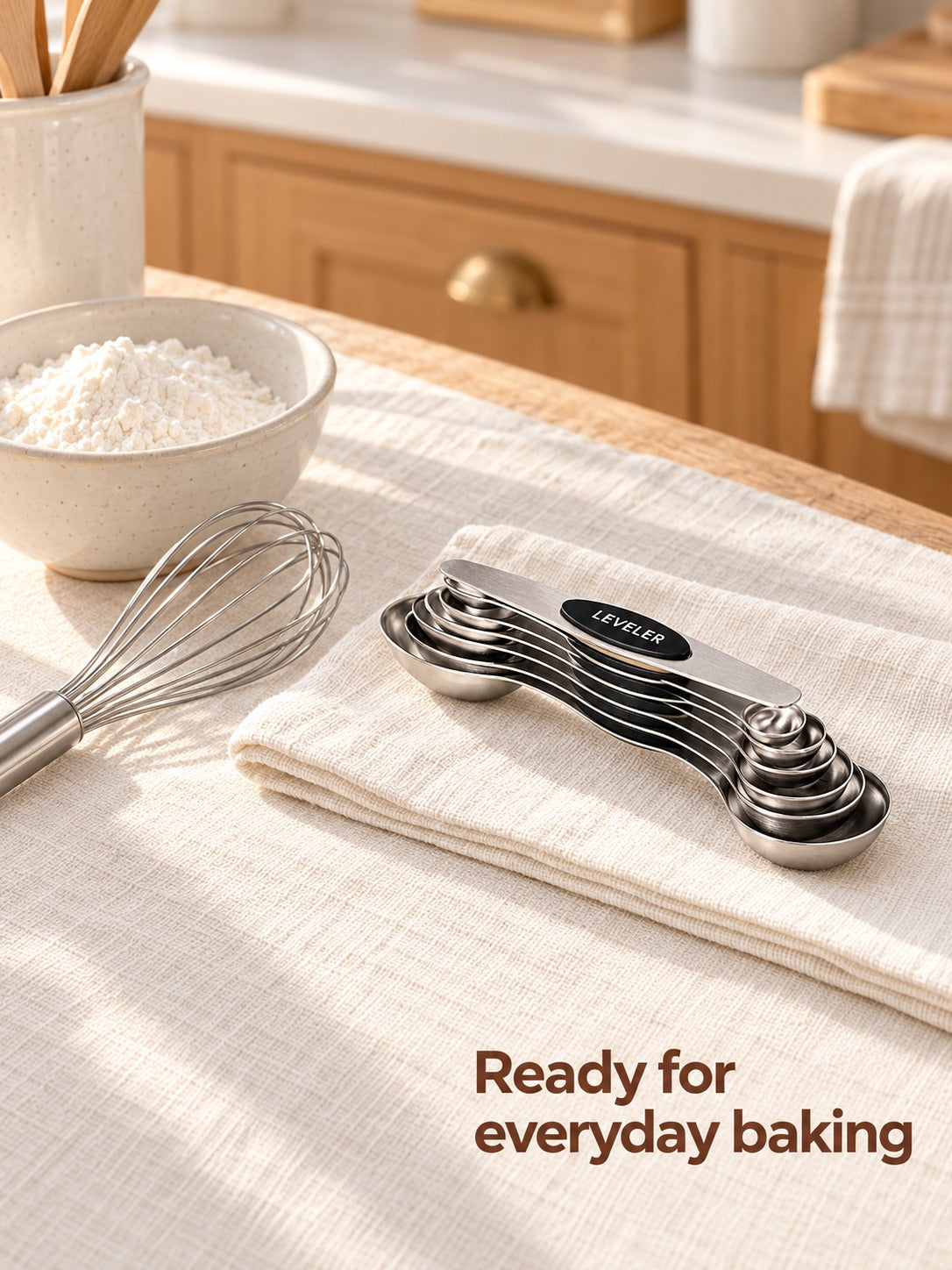 Magnetic Measuring Spoon Set, 7 Stainless Steel Pieces