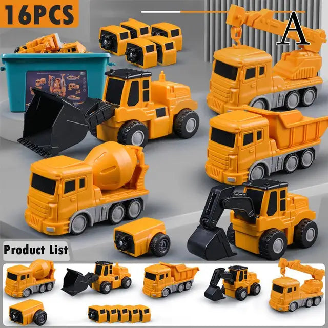 Magnetic Construction Vehicle Set, 35-Piece Robot