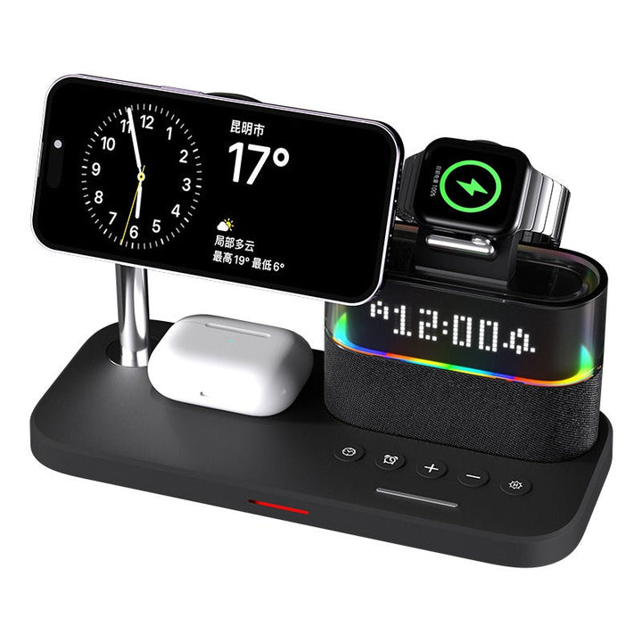 3-in-1 Wireless Charger Clock for iPhone and Apple Watch